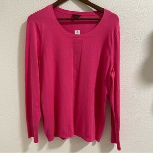 Talbots Vibrant Pink long sleeve top NWT